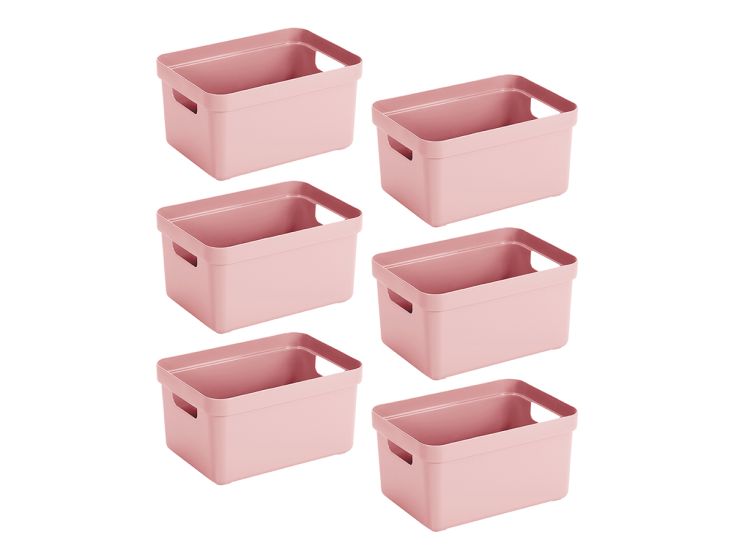 Sunware Sigma home set van 6 5L opbergbox - roze