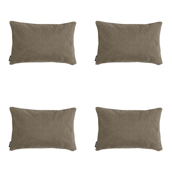 Madison Taupe canvas eco+ Sierkussen - Set van 4