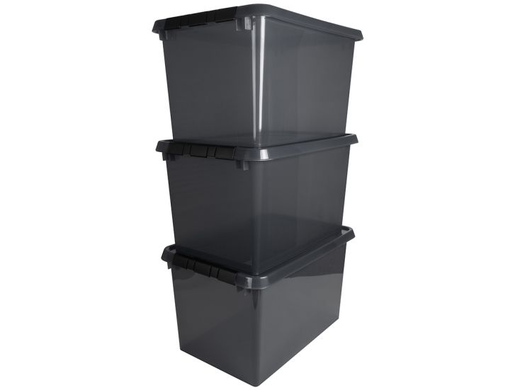 Sunware comfort Line set van 3 62L opbergbox - grijs