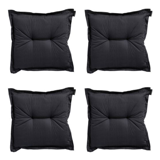 Madison Basic black Zitkussen - Set van 4