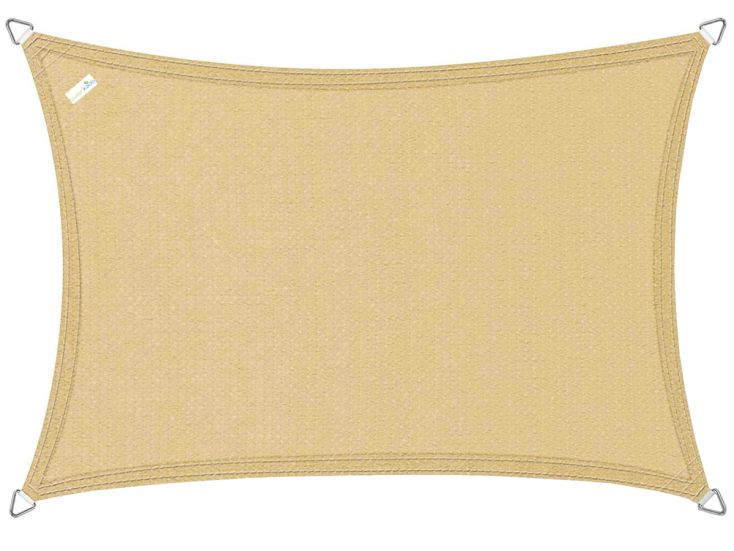 Buitenkado 3x3.5 beige HPDE waterdoorlatend schaduwdoek