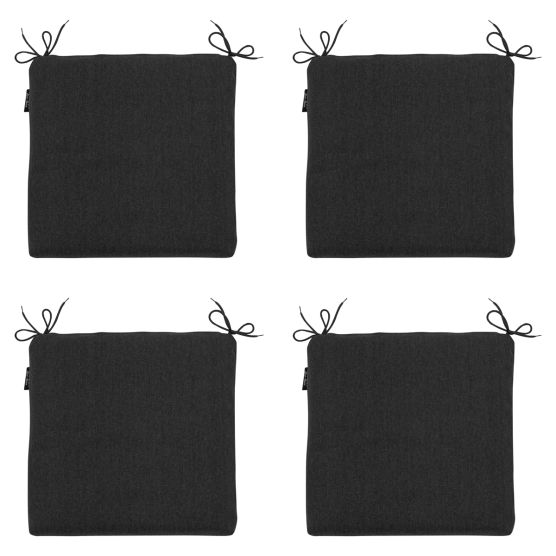 Madison Black canvas eco+ Zitkussen - Set van 4