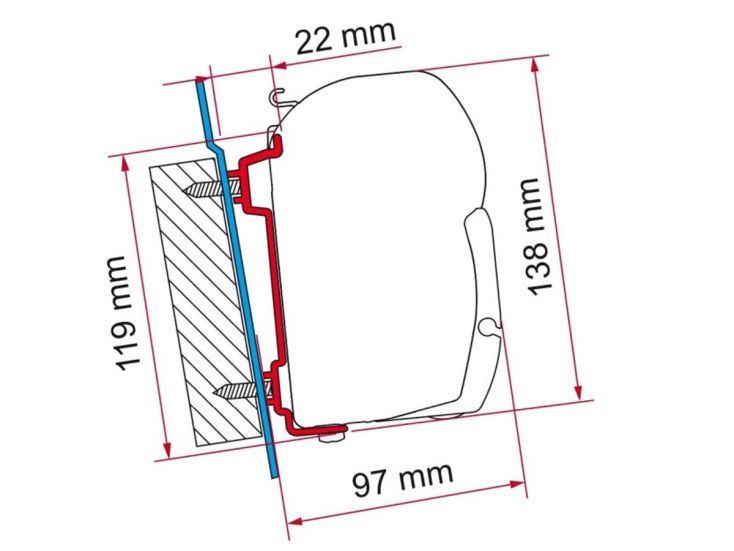 Fiamma F45 adapter Transit High Roof