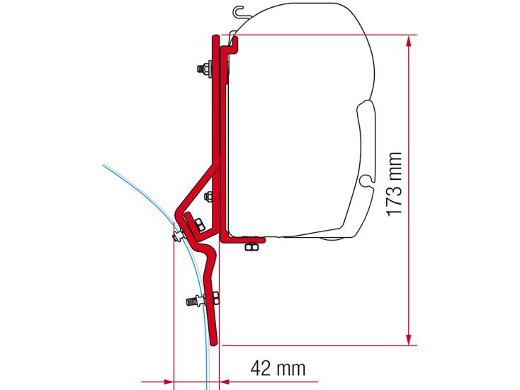 Fiamma F45 adapter Ducato Master 1984-1998