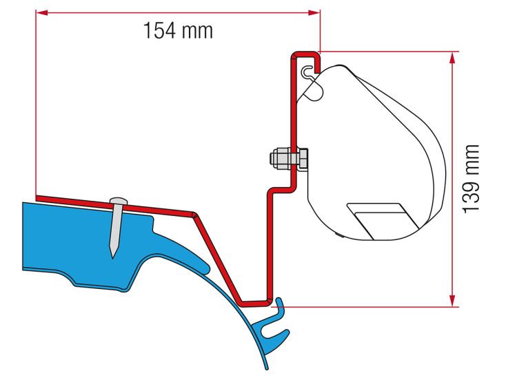 Fiamma F35 adapter Mercedes Vito Jules Verne