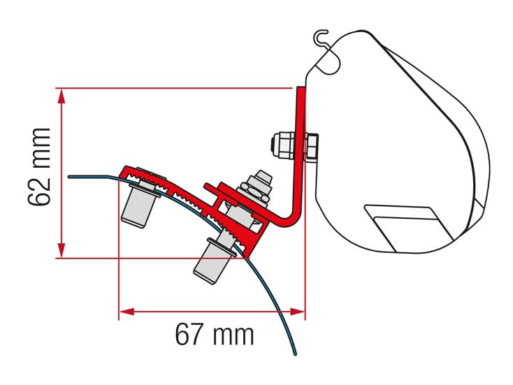 Fiamma F35 adapter PSA Minivan