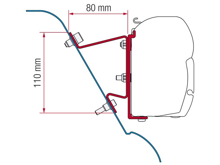 Fiamma F45 adapter Crafter Sprinter H3