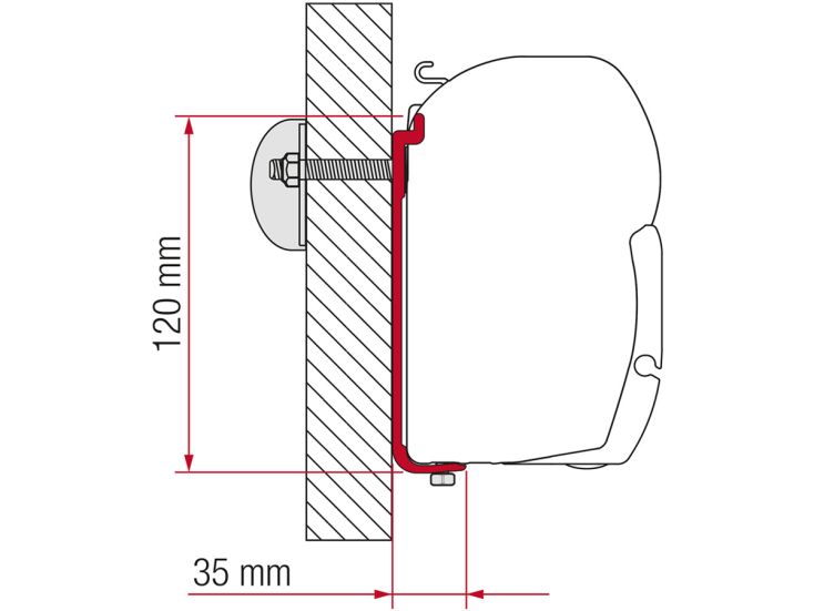 Fiamma F45 adapter Kit S 12 cm