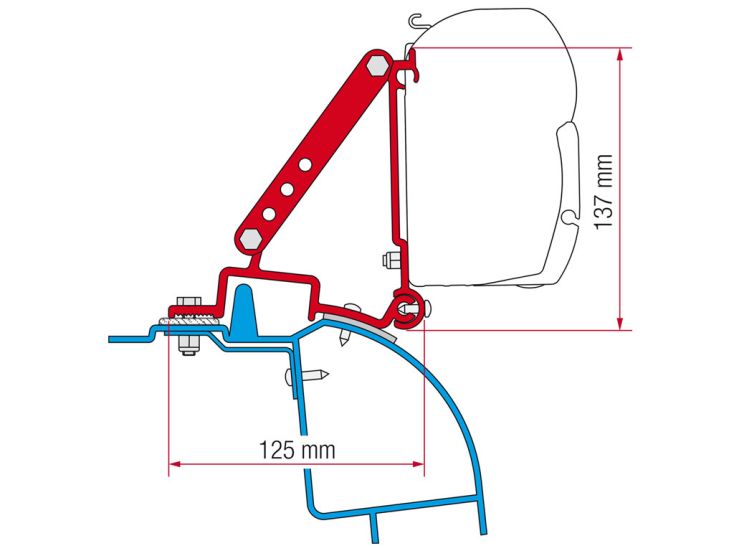 Fiamma F45 adapter Master 1998-2010