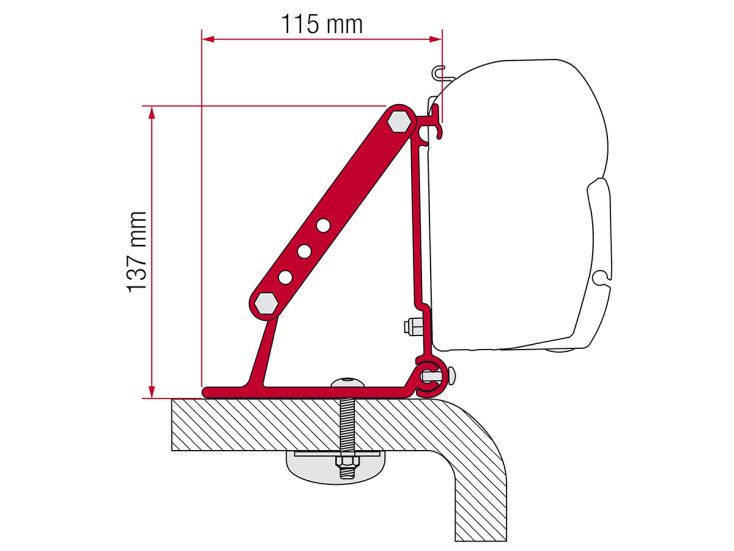 Fiamma F45 adapter Roof