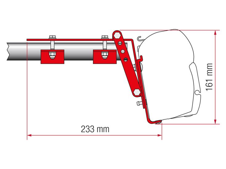 Fiamma F45 adapter Roof Rail