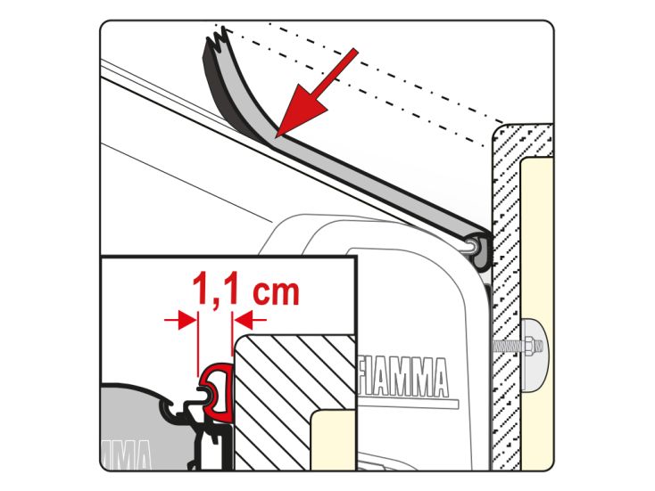 Fiamma Rain Guard S 550 afdichtrubber