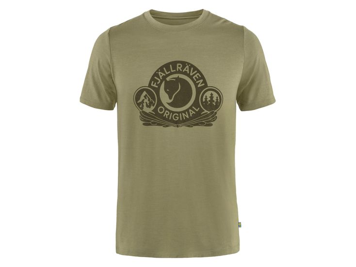 Fjällräven Abisko Wool Classic SS Light Olive heren T-shirt