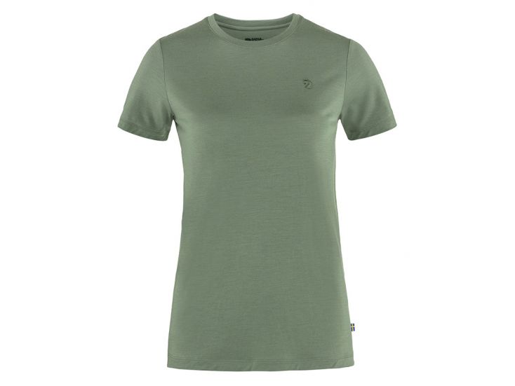 Fjällräven Abisko Wool Patina Green dames T-Shirt