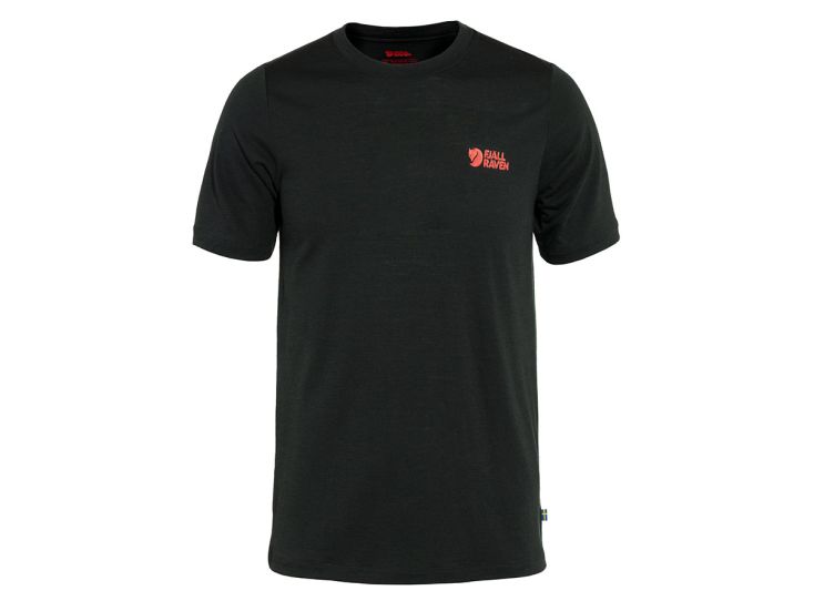 Fjällräven Abisko Wool Logo SS Black heren T-shirt