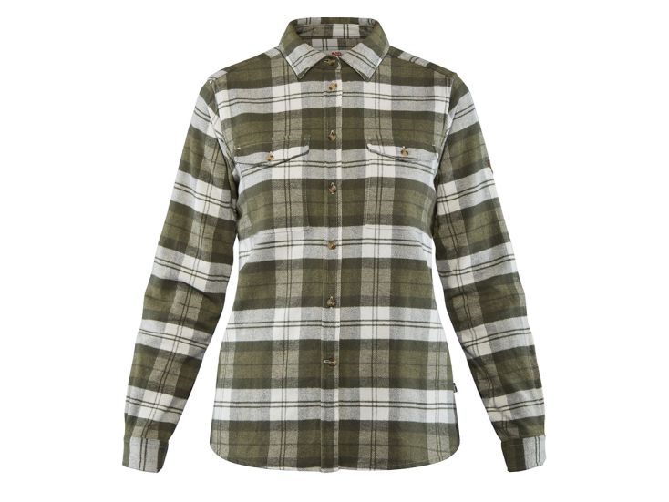 Fjällräven Övik Heavy Flannel Green dames overhemd