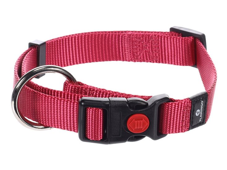 Flamingo Ziggi Cherry Red halsband - L