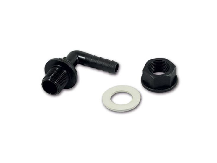 Haakse Ø11mm 3/8 slangaansluiting