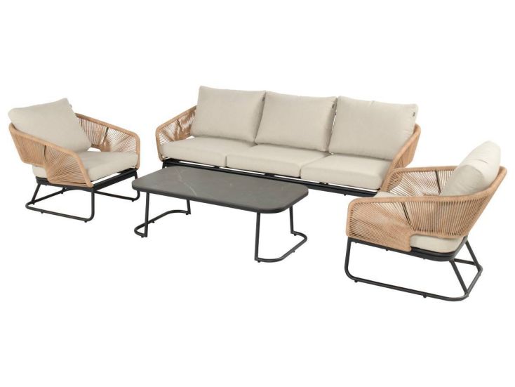 Hartman Corsica stoel-bank loungeset - Natural