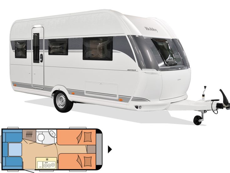 Hobby On Tour 460 DL 2026 ACTIEmodel caravan