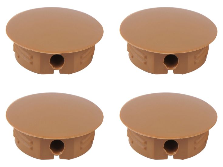 Ronde hoekverbinders met afdekkap - Brown