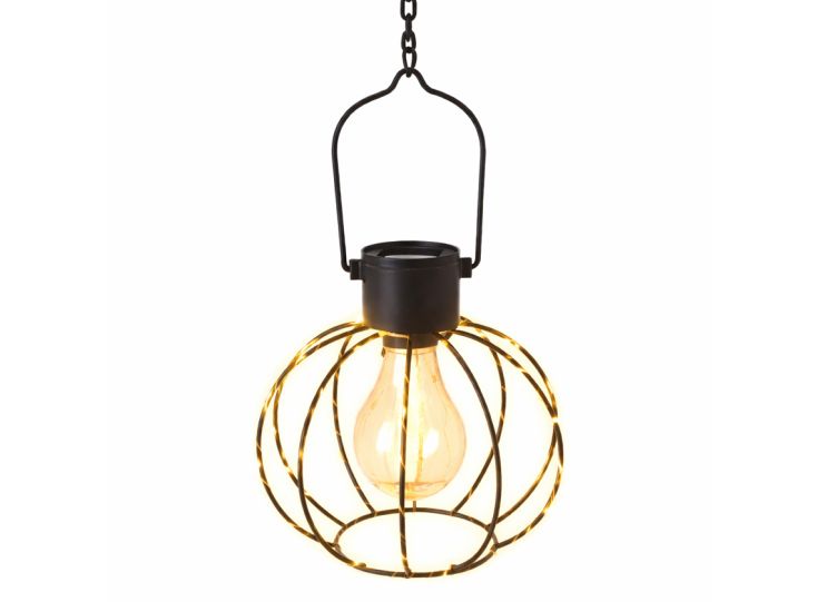 Home & Styling solar bolle lantaarn met ophangfunctie