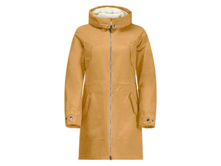 Jack Wolfskin Rocky Point Amber Gold dames winterjas
