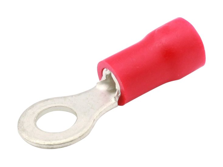 Kabelschoen ring rood set van 10 stuks - 5,3 MM