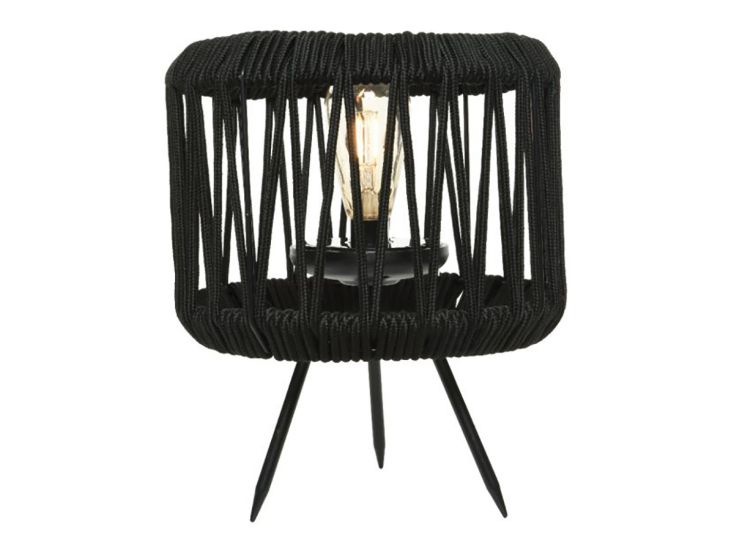 Lumineo Black touw solar tafellamp