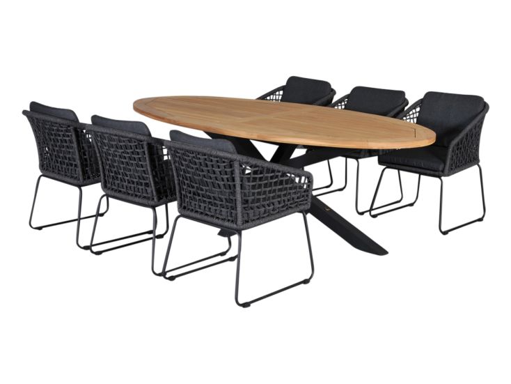 Outdoor Feelings Kentucky Cleveland 240 diningset - Lava Grey Outdoor Feelings Kentucky Cleveland 240 diningset - Lava Grey
