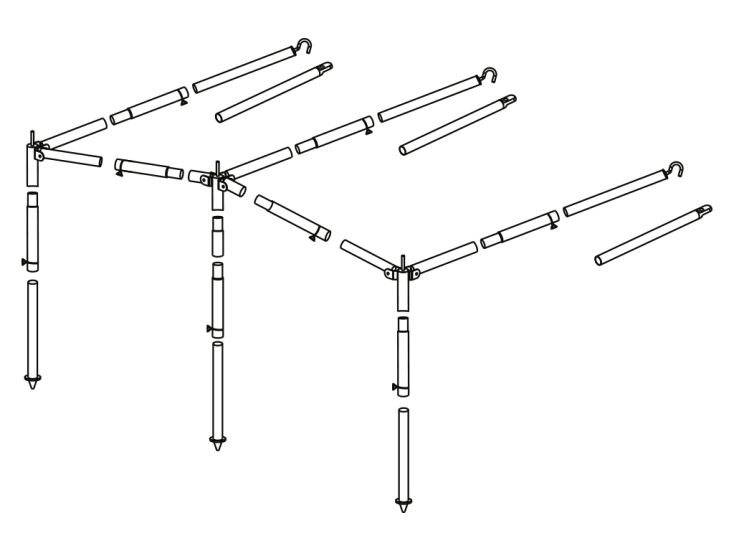 Tweedekans Obelink luifelframe staal 25 mm maat 11 - 20