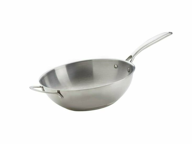 Napoleon 30 cm RVS wokpan