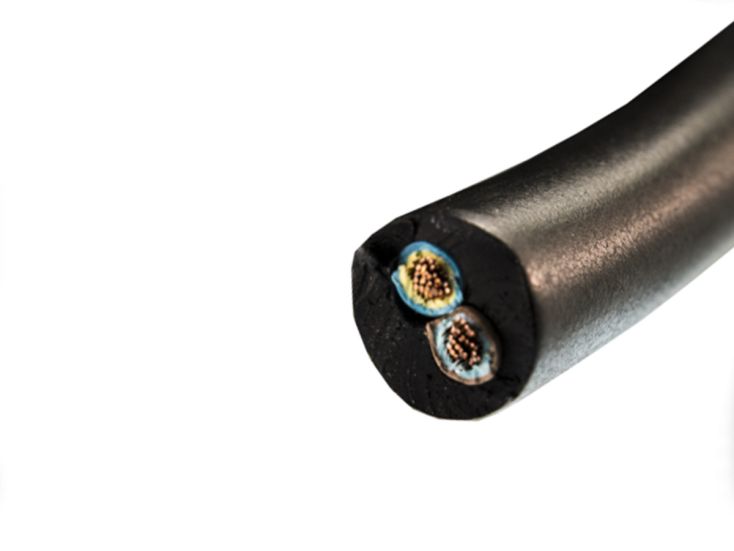 Neopreenkabel 2-aderig - 2x4.0mm² 5m