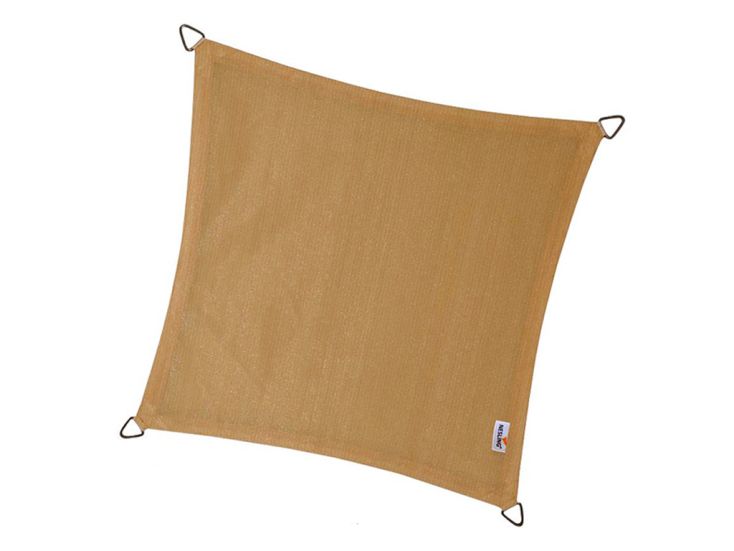 Platinum Coolfit 5x5m vierkant schaduwdoek - Zand