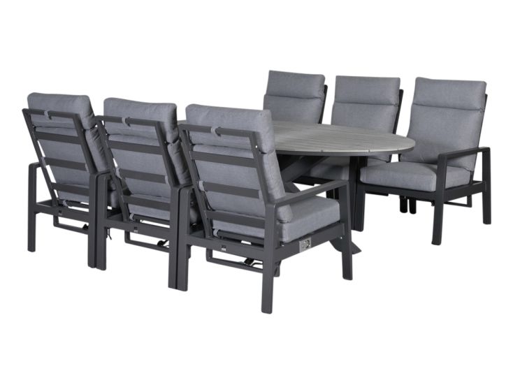 Outdoor Feelings Nice Edson 220 XL diningset - Grey Teak