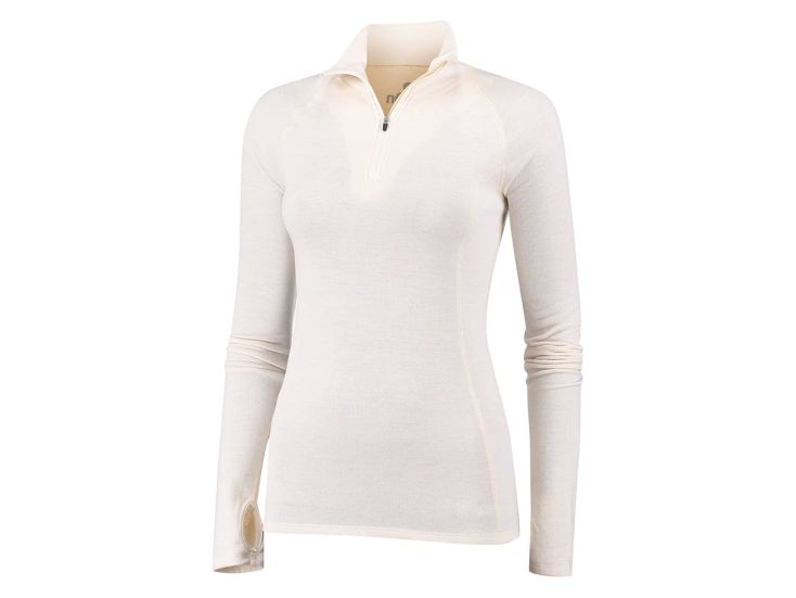 Nomad Rough Zip dames thermoshirt - Beige