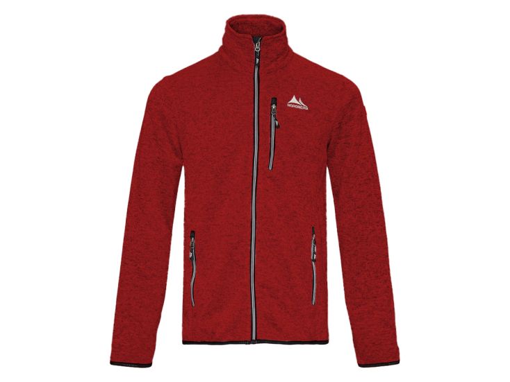 Nordberg Benjamin Bordeaux Melange heren fleecevest