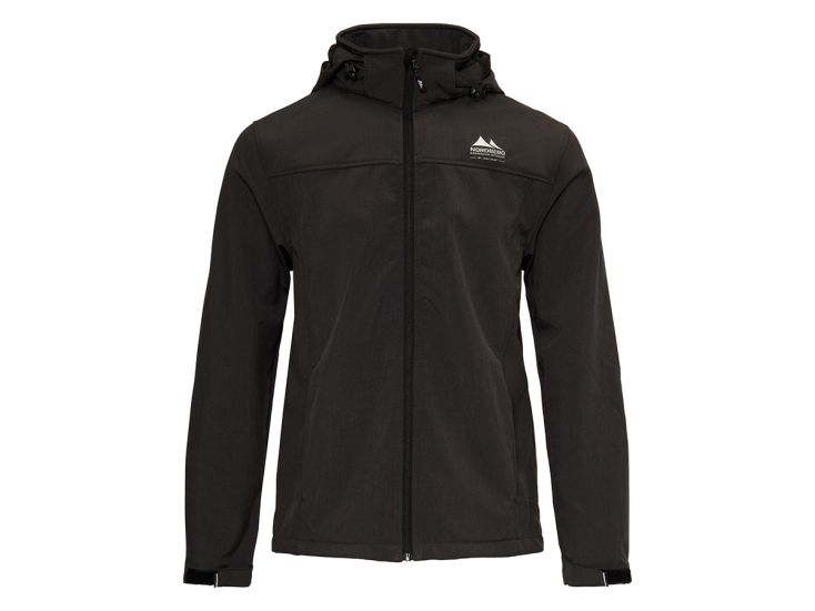 Nordberg Kjeld Black Melange heren softshell jas