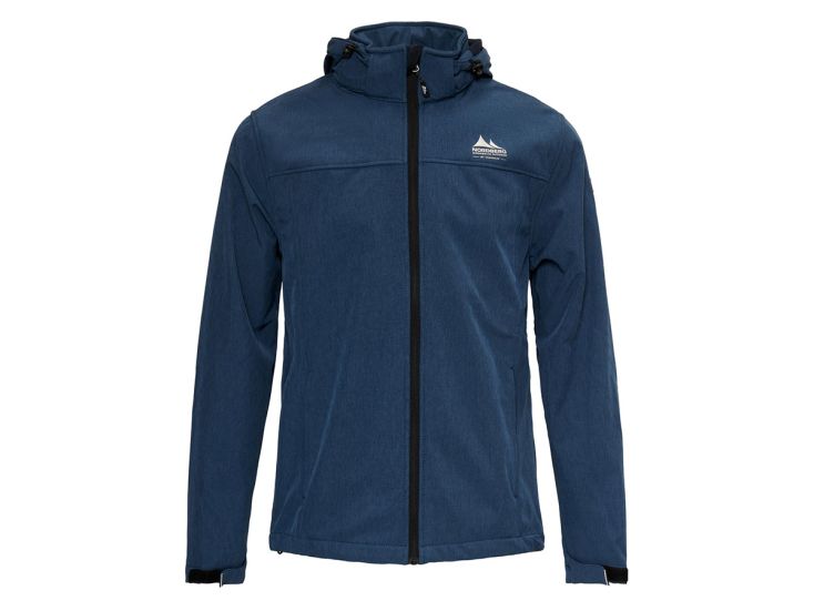 Nordberg Kjeld Navy Melange heren softshell jas