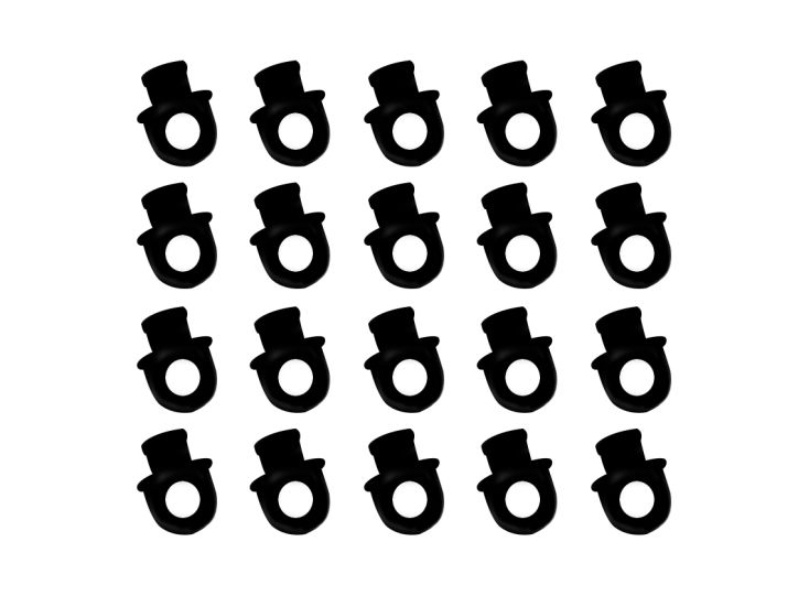 Obelink Ösi gordijnhaakjes (20 stuks) - black