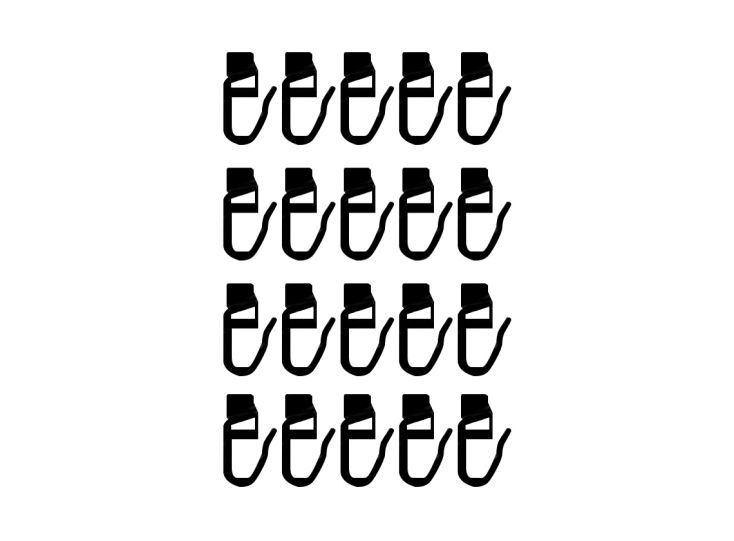 Obelink gordijnrunners met haakje (20 stuks) - black