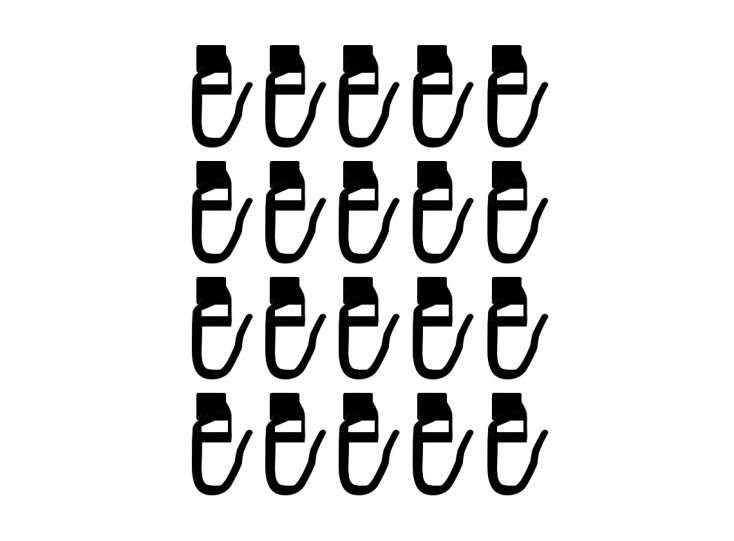 Obelink Knicki gordijnhaak (20 stuks) - black