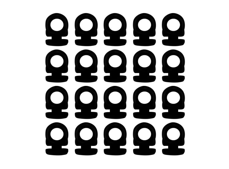 Obelink Neta gordijnrunners (20 stuks) - black