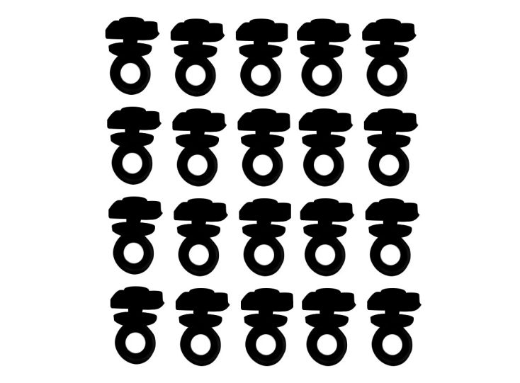 Obelink stopper met schroefdraad (20 stuks) - black