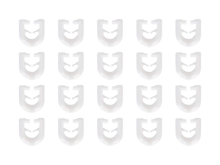 Obelink T glijder gordijnhaakjes (20 stuks) - white