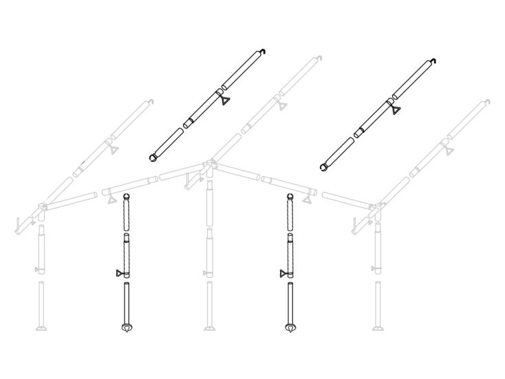 Obelink 22 mm voortentframe verstevigingsset