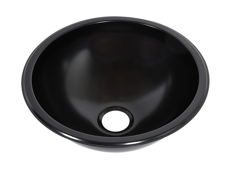 NavyLoad 30 cm halfvormige ronde wasbak - black