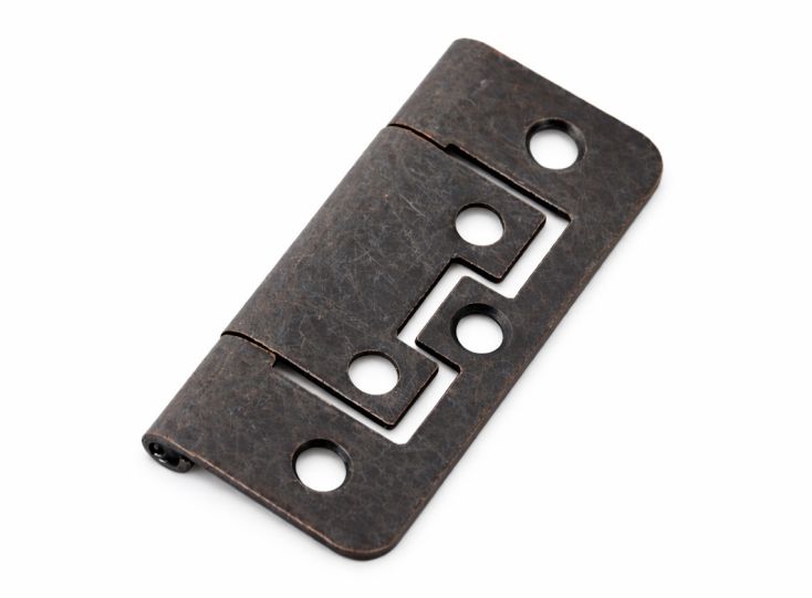 Fjord metalen vlakke scharnieren (2x stuks) - bronze