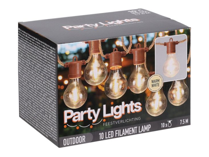 Party Lights 10 LED partyverlichting - Brown