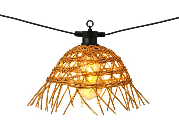 Party Lights rotan gevlochten lichtslinger